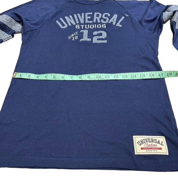 Universal Studios Unisex Navy Blue and Gray Long Sleeve Graphic Tee - Size Small - Picture 8 of 12